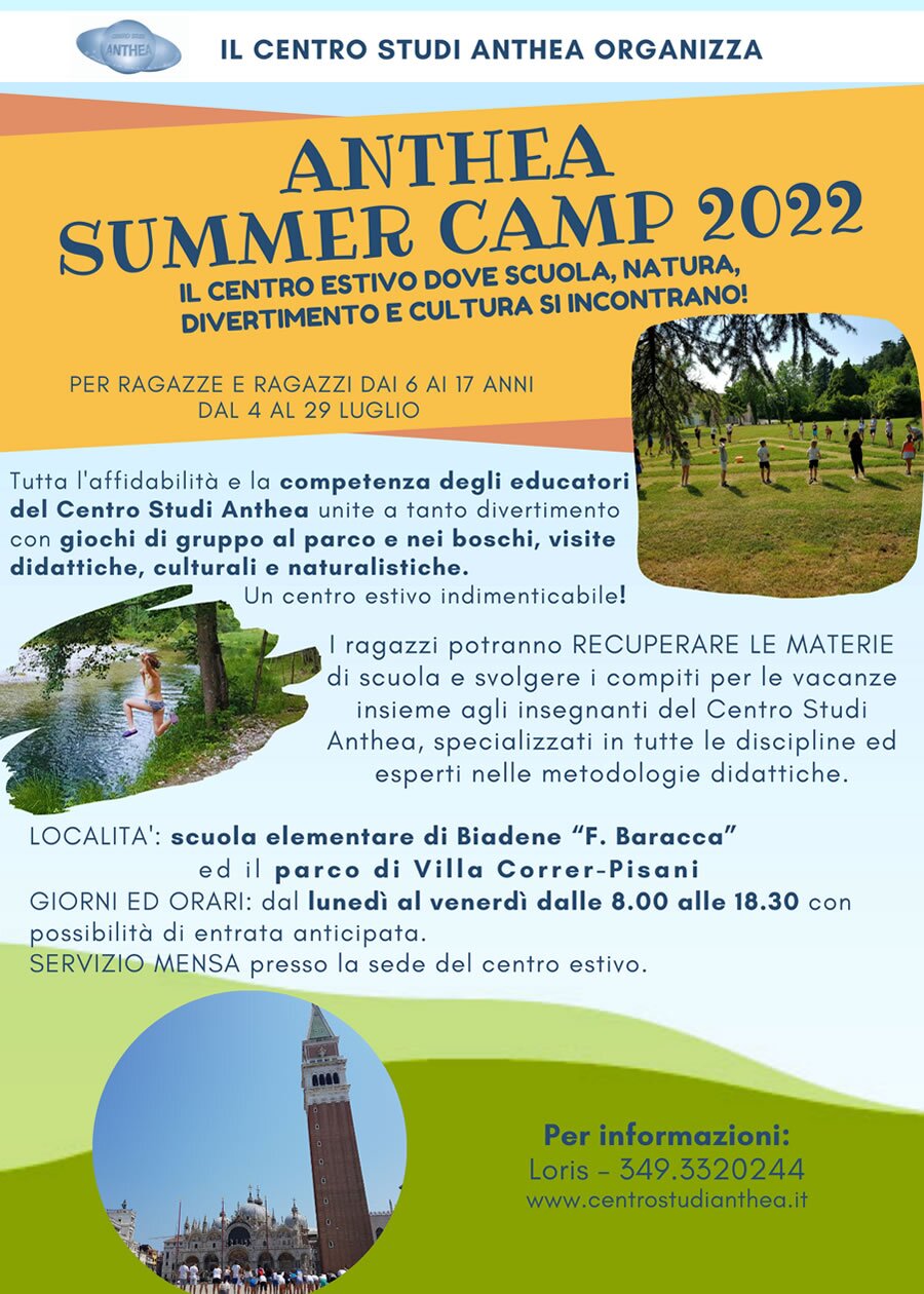 centro estivo 2022 montebelluna treviso